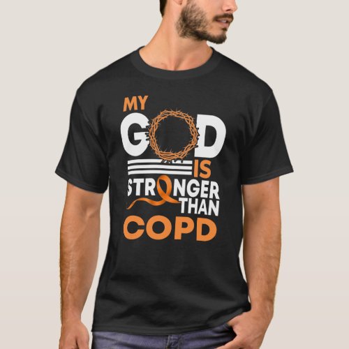 My God Is Stronger Than COPD Awareness Ribbon T_Shirt