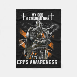 My God Is Stronger Than Crps Awareness Fleece Blanket