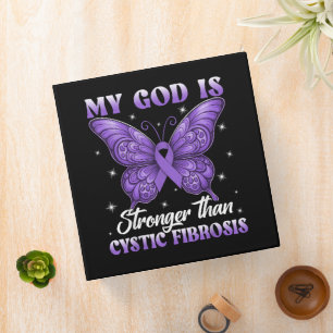 My God is Stronger Than Cystic Fibrosis 3 Ring Binder