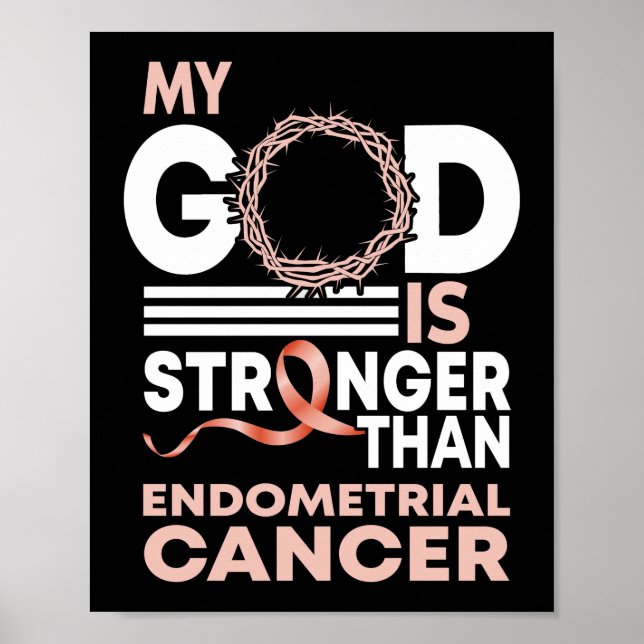 My God Is Stronger Than Endometrial Cancer Poster (Front)