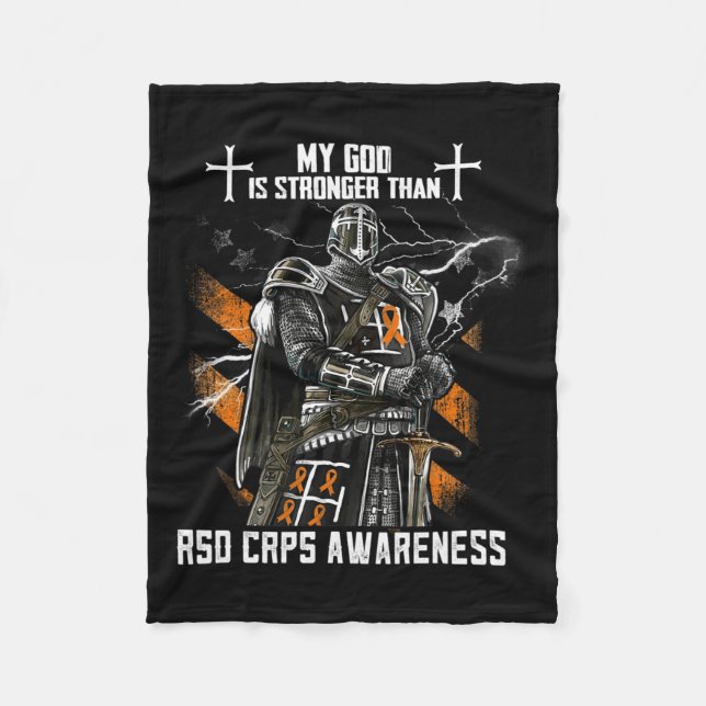 My God Is Stronger Than Rsd Crps Awareness  Fleece Blanket (Front)