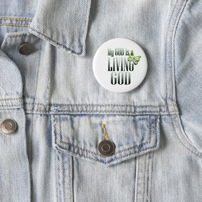 My God Pinback Button (In Situ)