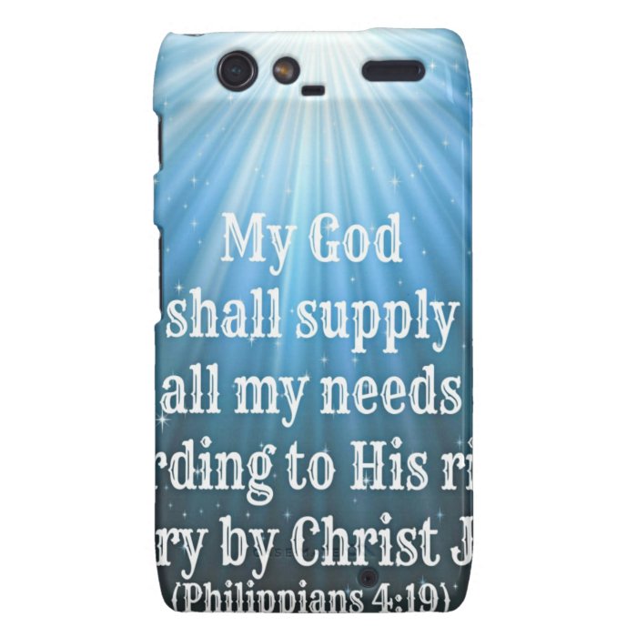 my God shall supply all my needs Droid RAZR Case