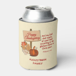 My God Shall Supply | HAPPY THANKSGIVING Can Cooler