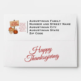 My God Shall Supply | HAPPY THANKSGIVING Envelope