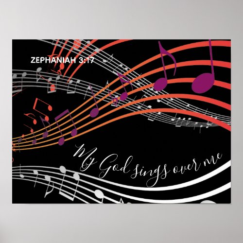 MY GOD SINGS OVER ME  Zephaniah 317  Music Poster