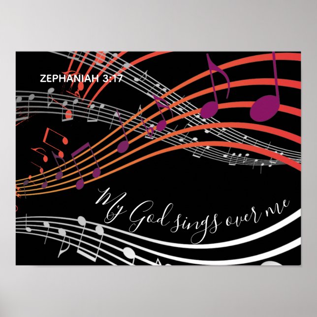 MY GOD SINGS OVER ME | Zephaniah 3:17 | Music Poster (Front)