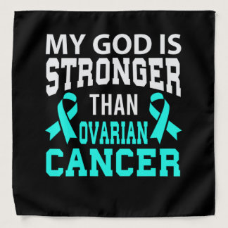 My God Stronger Than Ovarian Cancer Awareness Bandana