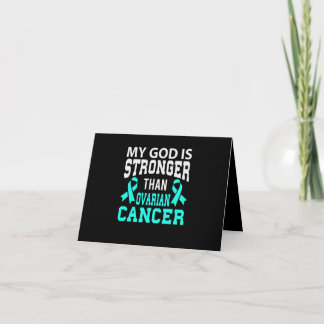 My God Stronger Than Ovarian Cancer Awareness Invitation