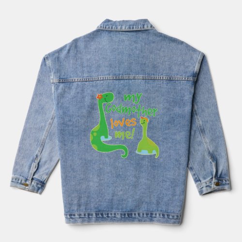 My Godmother Loves Me Gift for Godson  Denim Jacket