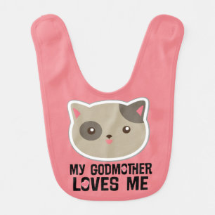 My Godmother Loves Me Girls Infant Bib
