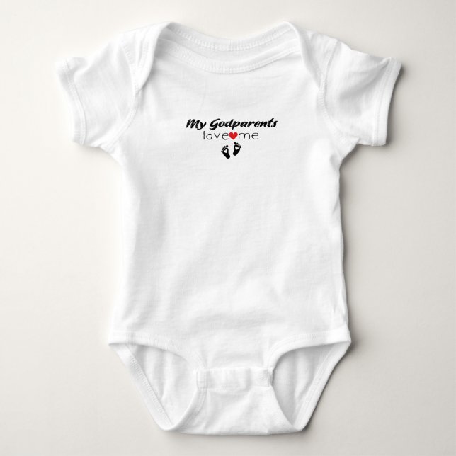 My godparents love me Godparents Baby, Godparents  Baby Bodysuit (Front)
