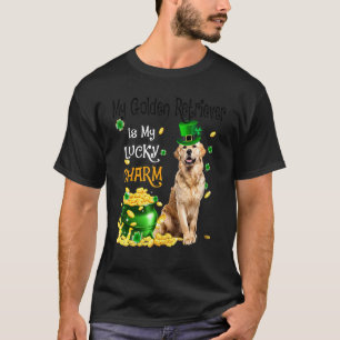 My Golden Retriever Is My Lucky Charm Cute Dog Pat T-Shirt