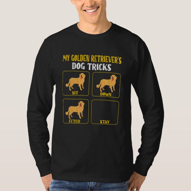 My golden retrievers dog tricks  golden mom dad do T-Shirt (Front)