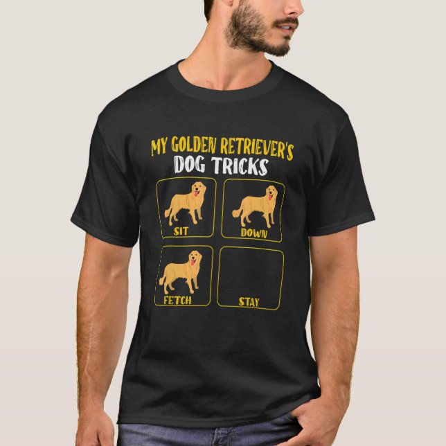 My golden retrievers dog tricks  golden mom dad do T-Shirt (Front)