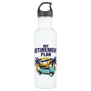 My Golf retirement plan Stainless Steel Water Bottle
