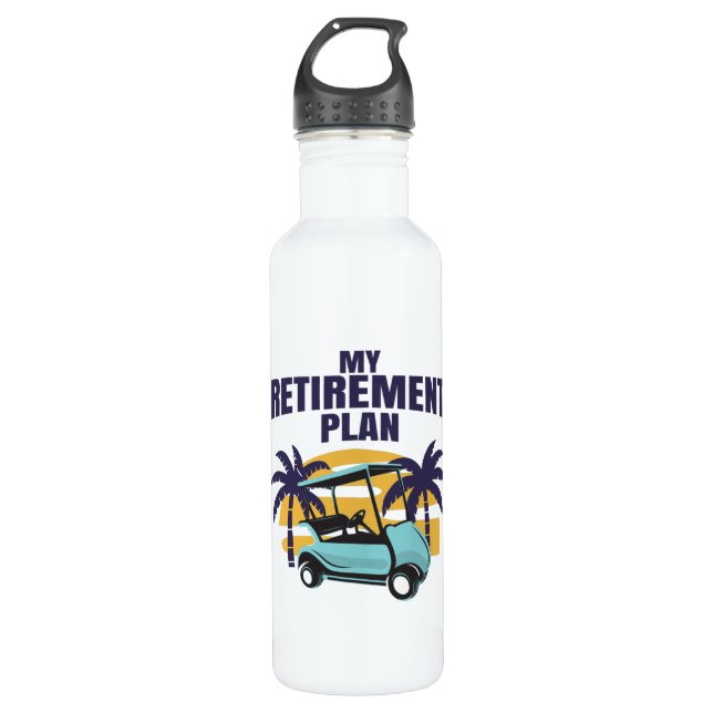 My Golf retirement plan Stainless Steel Water Bottle (Front)