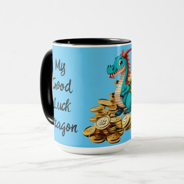 My Good Luck Dragon Customizable  Mug (Front Left)