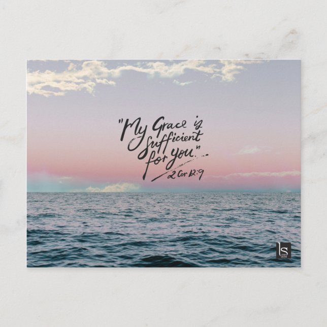 My grace is sufficient (2 Corinthians 12:9) Postcard (Front)
