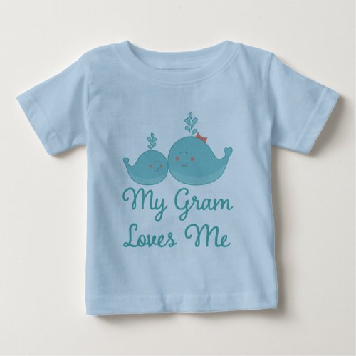 My Gram Loves Me grandchild gift t_shirt