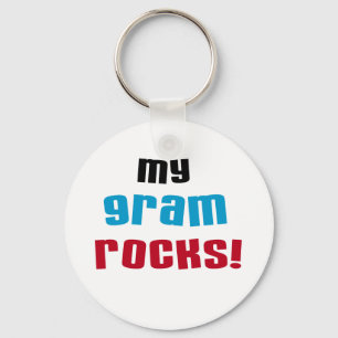 My Gram Rocks T-shirts and Gifts Keychain
