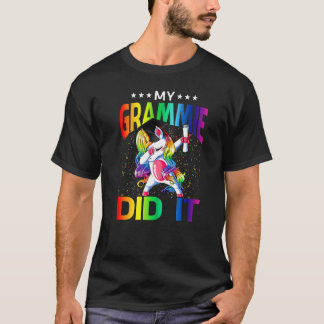 My Grammie Did It Graduation Graduated Unicorn   T-Shirt