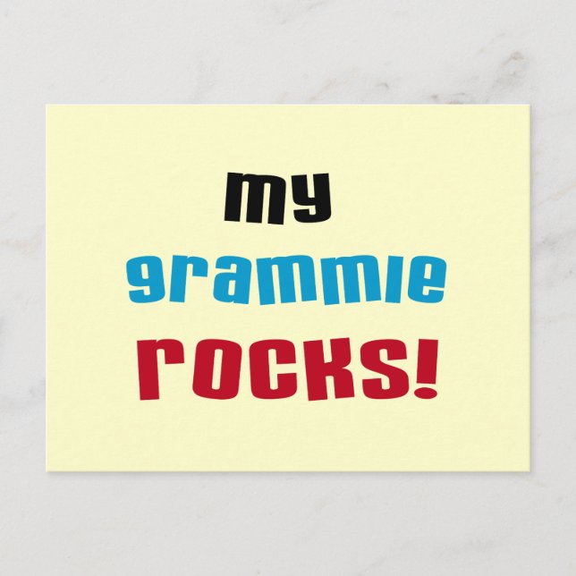 My Grammie Rocks T shirts and Gifts Postcard (Front)