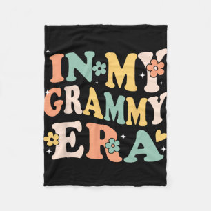 My Grammy Era Funny Sarcastic Groovy Retro Mothers Fleece Blanket
