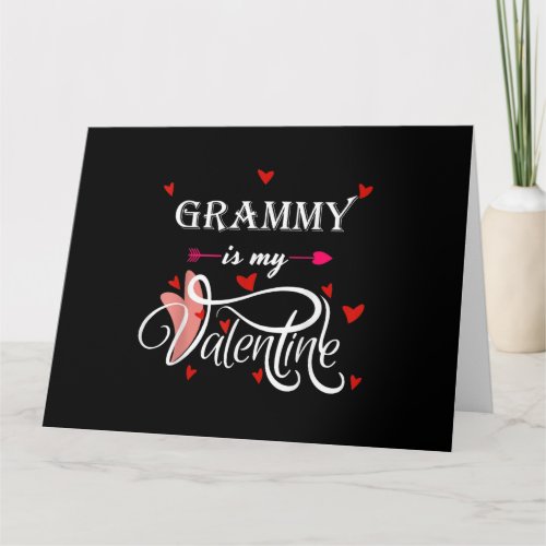 My Grammy Is My Valentine Valentines Day GrandsoN Card