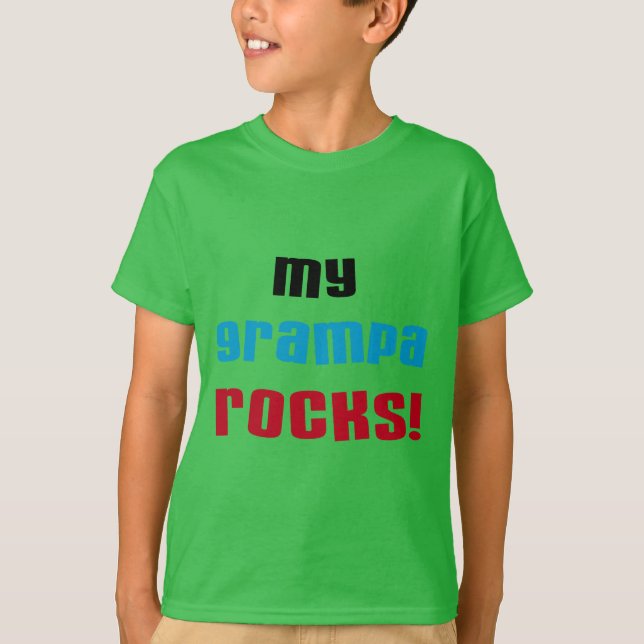 My Grampa Rocks T shirts and Gifts (Front)