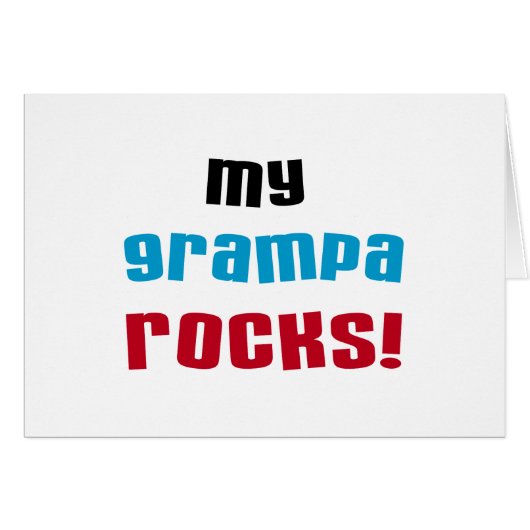 My Grampa Rocks T shirts and Gifts (Front Horizontal)