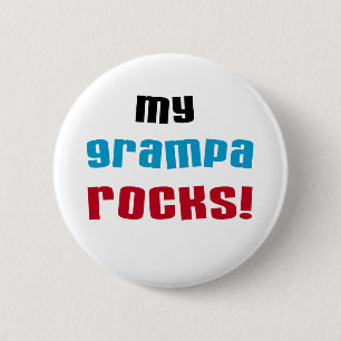 My Grampa Rocks T shirts and Gifts Button