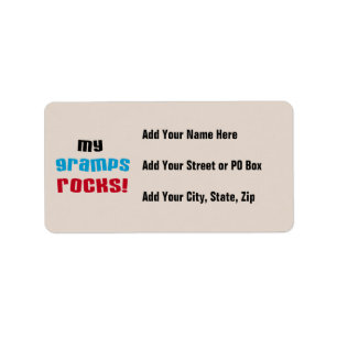 My Gramps Rocks T-shirts and Gifts Label