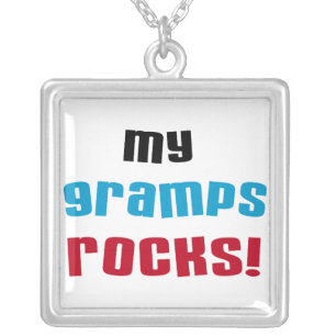 My Gramps Rocks T-shirts and Gifts Silver Plated Necklace