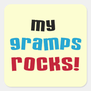 My Gramps Rocks T-shirts and Gifts Square Sticker