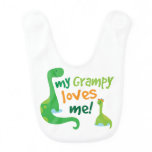 My Grampy Loves Me Dinosaur Baby Bib