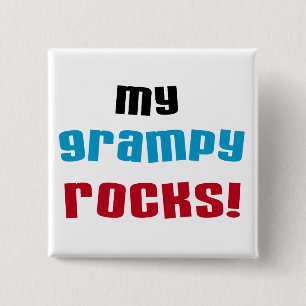 My Grampy Rocks T shirts and Gifts Button
