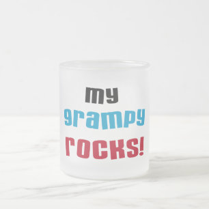 My Grampy Rocks T shirts and Gifts Frosted Glass Coffee Mug