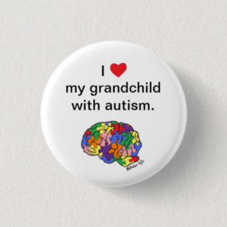 "My grandchild with autism" button