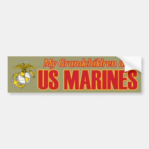 My Grandchildren are Marines Bumper Sticker