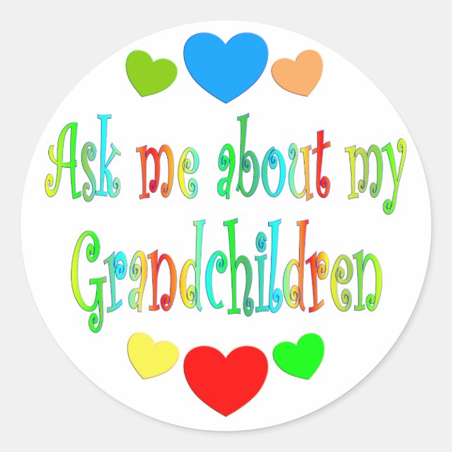 My Grandchildren Classic Round Sticker (Front)
