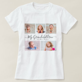 My Grandchildren Personalized Photo Collage T-Shirt