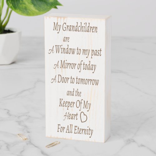 My Grandchildren Wooden Box Sign