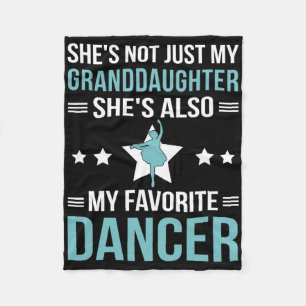 My Granddaughter Dance Grandpa Of A Dancer Grandfa Fleece Blanket
