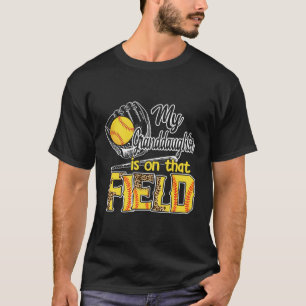 My Granddaughter Is On T Field Softball Leopard T-Shirt