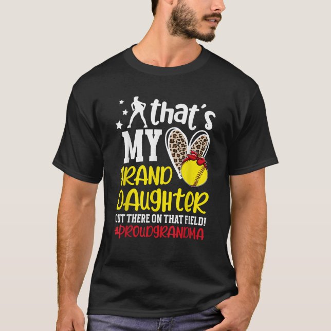 My Granddaughter Softball Grandma Softball Player  T-Shirt (Front)