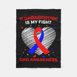 My Granddaughters Fight Is My Fight Chd Awareness Fleece Blanket