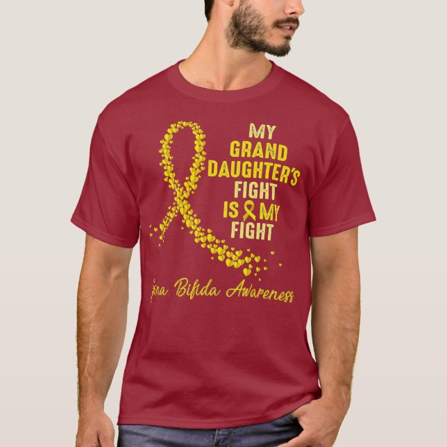 My GRANDDAUGHTERs Fight Is My Fight Spina Bifida T-Shirt (Front)