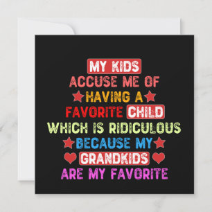 My Grandkids Are My Favorite - Grandmother Invitation