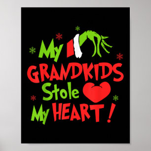 My Grandkids Stole Funny My Heart Matching Poster